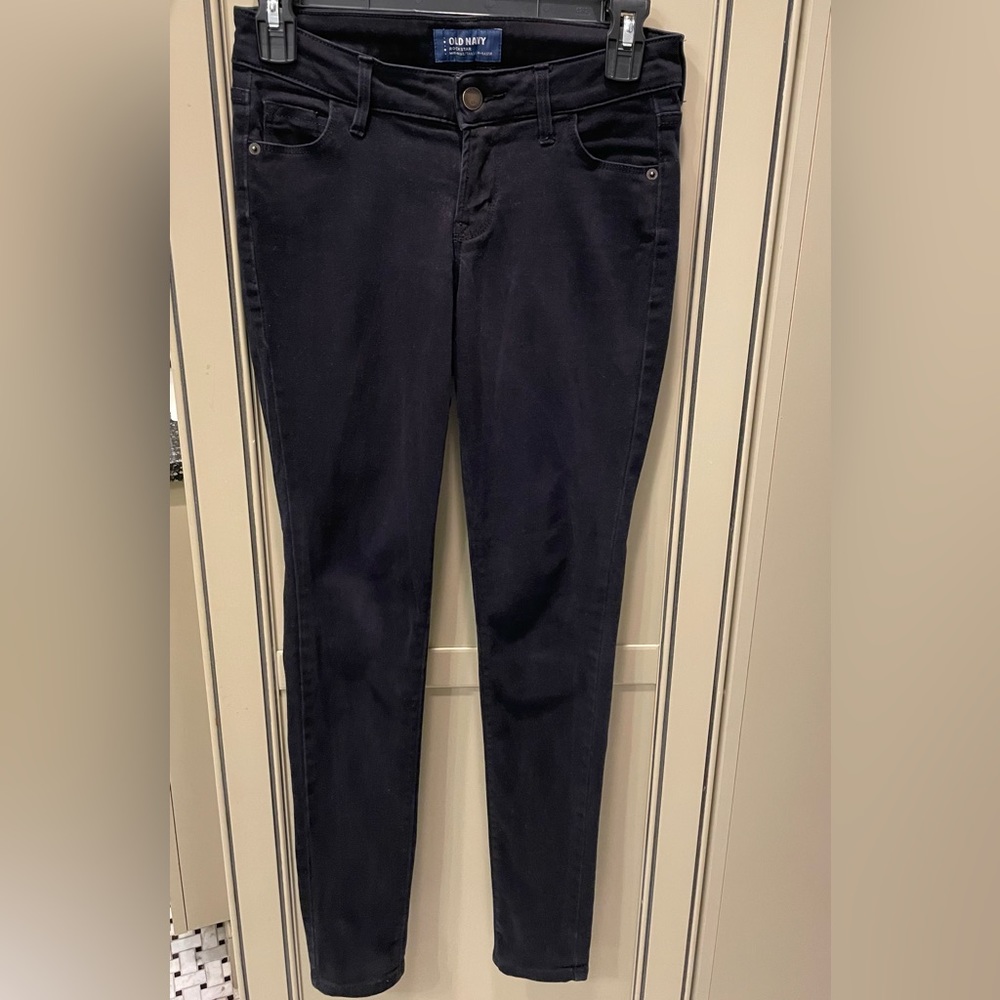Old Navy Rockstar Black Mid-rise Skinny Jeans